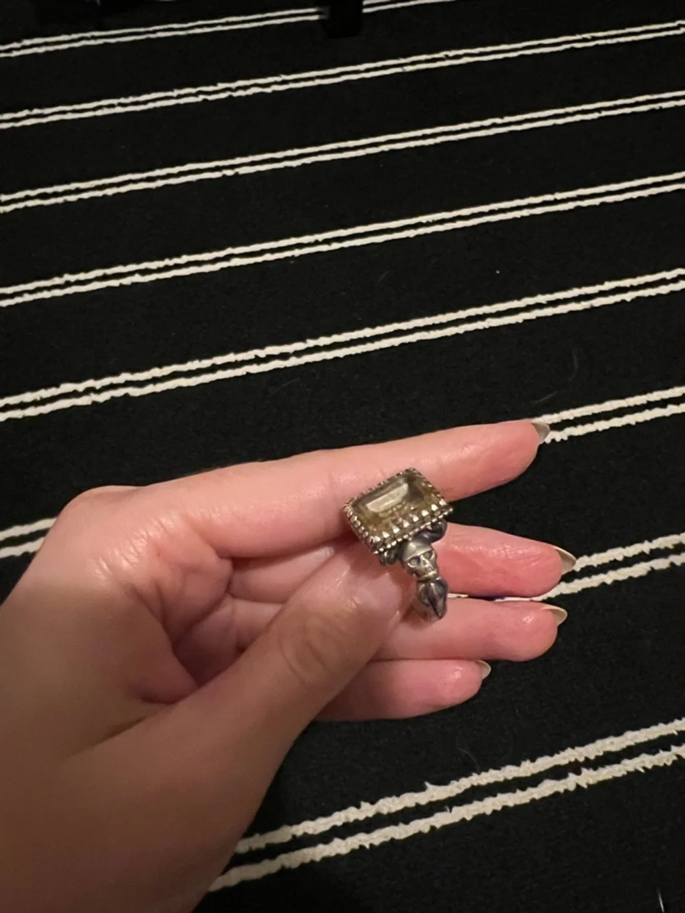 The Great Frog Square Gem Ring with Lemon Quartz